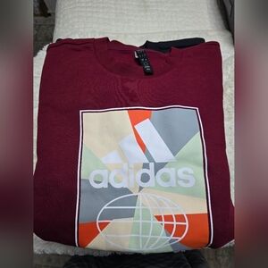 Adidas  Maroon Graphic sweatshirt